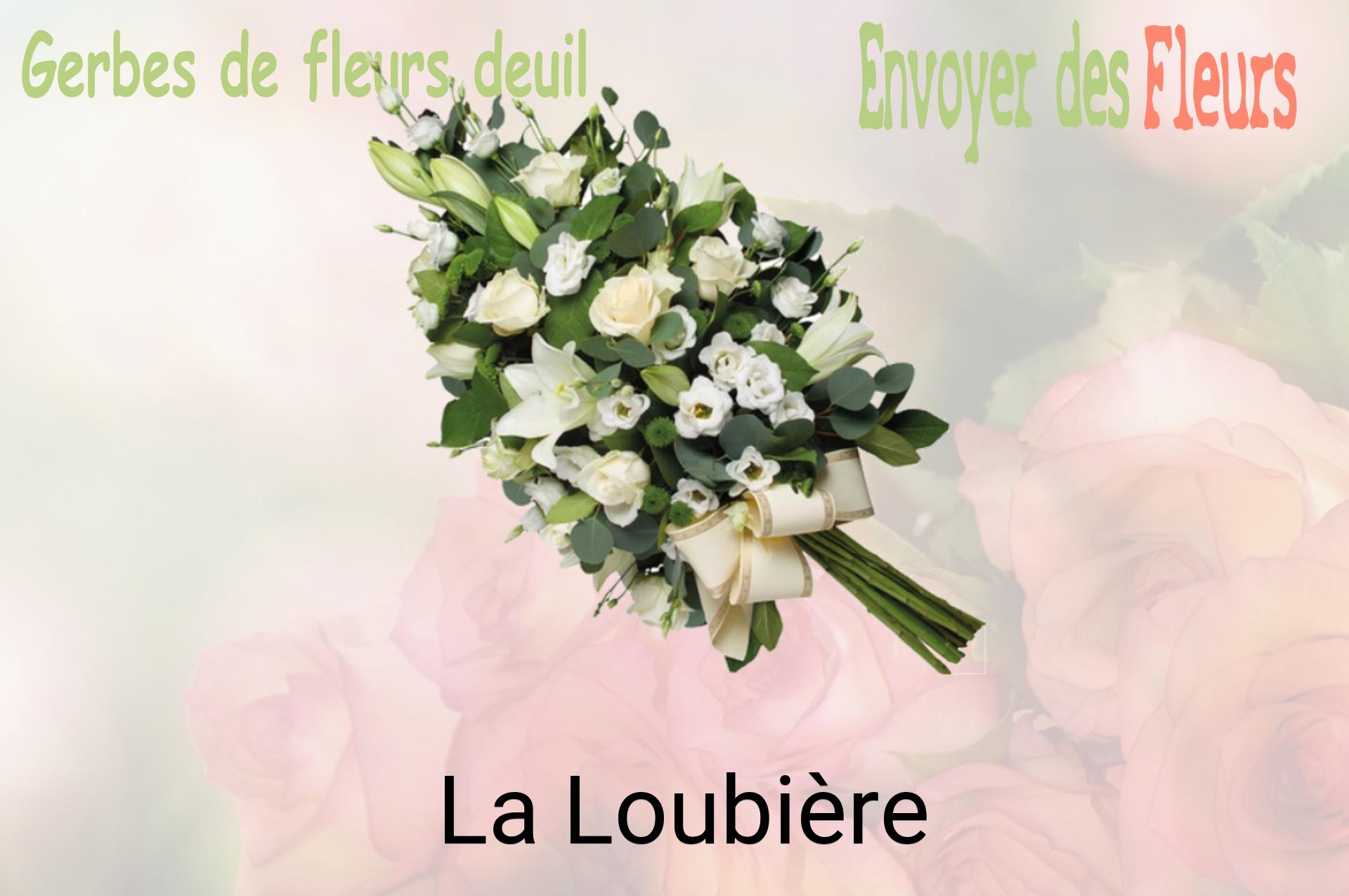 Gerbe de fleurs de deuil livrée à La Loubière